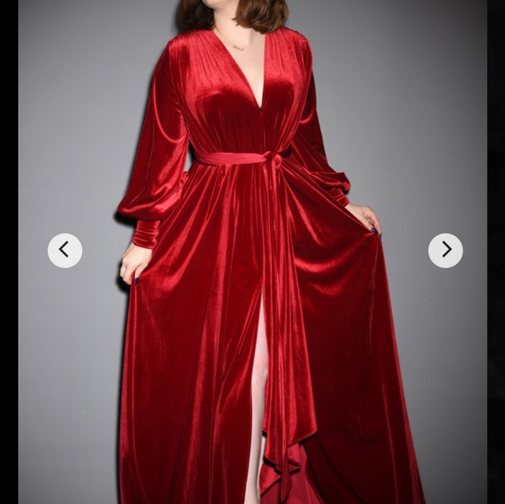 ISO Deadly Is The Female Claudia Red Velvet Gown
